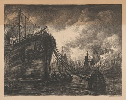 Harbor with ships