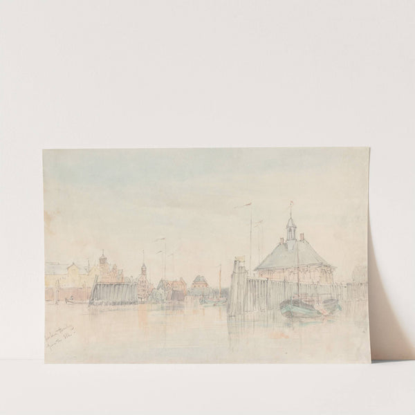 Harbour, Hamburg from the Elbe by Alfred Gomersal Vickers