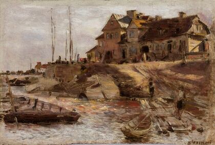 Harbour in Solec, sketch