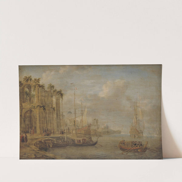 Harbour Scene with Antique Ruins by Jacobus Storck