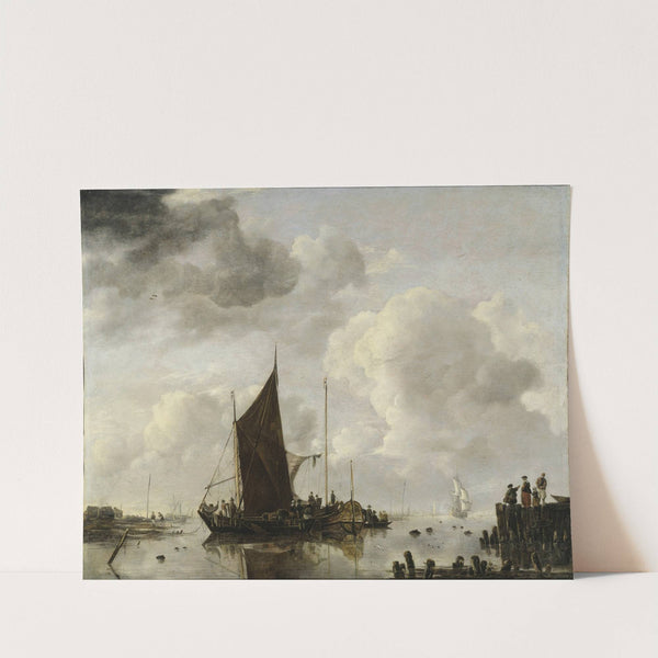 Harbour Scene with Reflecting Water by Jan van de Cappelle