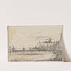 Harbour Scene with Town by Charles Golding Constable