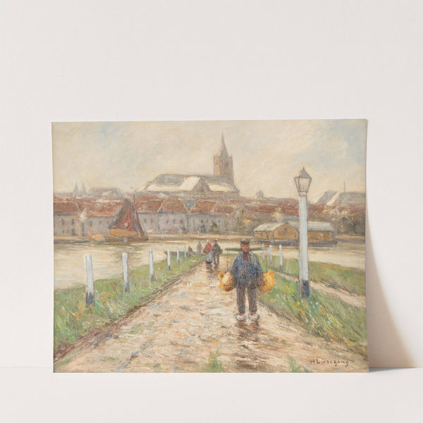 Harbour town by the lower Rhine by Helmuth Liesegang
