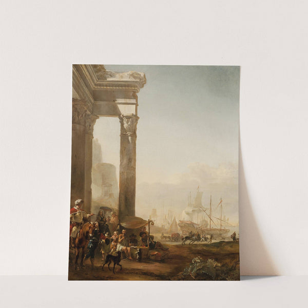 Harbour with Antique Ruins by Jan Baptist Weenix