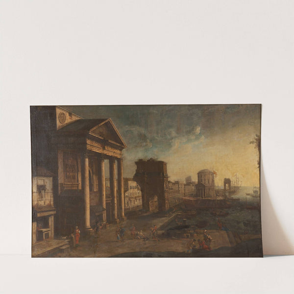 Harbour with Capriccio by Alessandro Salucci