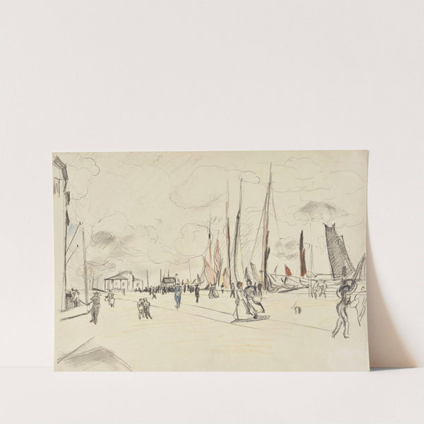 Harbour with Sailing Boat (1908) by Rudolf Grossmann