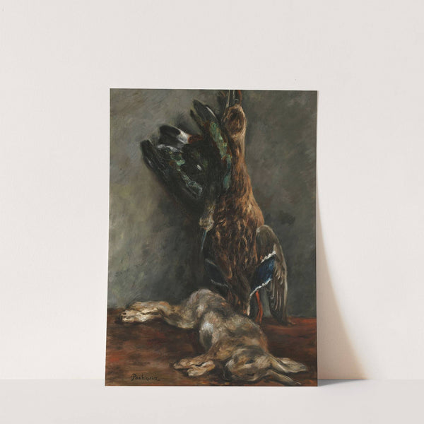 Hare and wild birds (1928) by Józef Pankiewicz