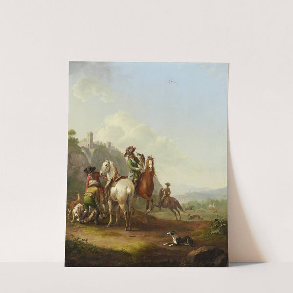 Hare-Hunt with Falconer by Johann Georg Pforr