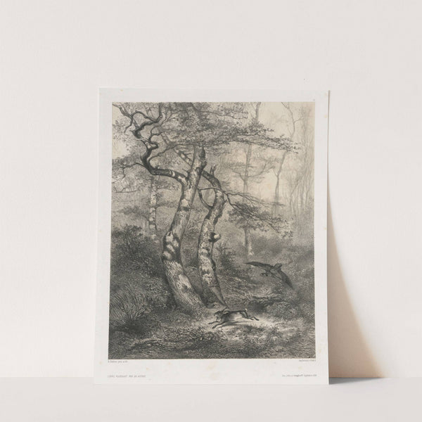 Hare Pursued by a Goshawk (1858) by Karl Bodmer