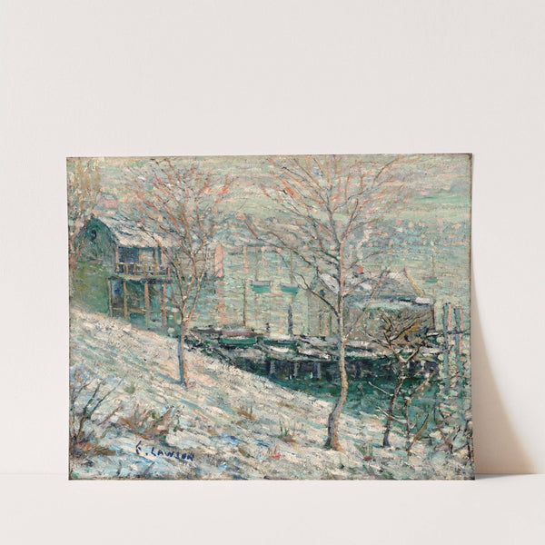 Harlem River Winter Scene (ca. 1910) by Ernest Lawson