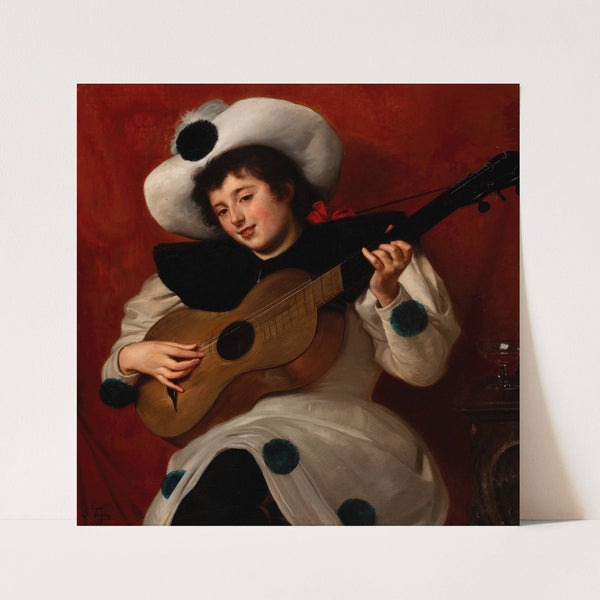 Harlequin with a guitar (1898) by Giacinto Tesio