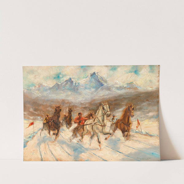 Harness Racing in Winter by Franz Hienl-Merre