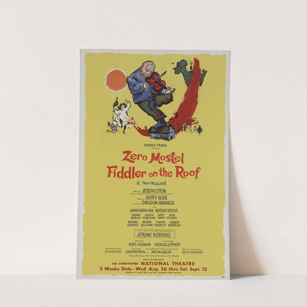 Harold Prince presents Zero Mostel in Fiddler on the roof (1964) by Artcraft Lithograph