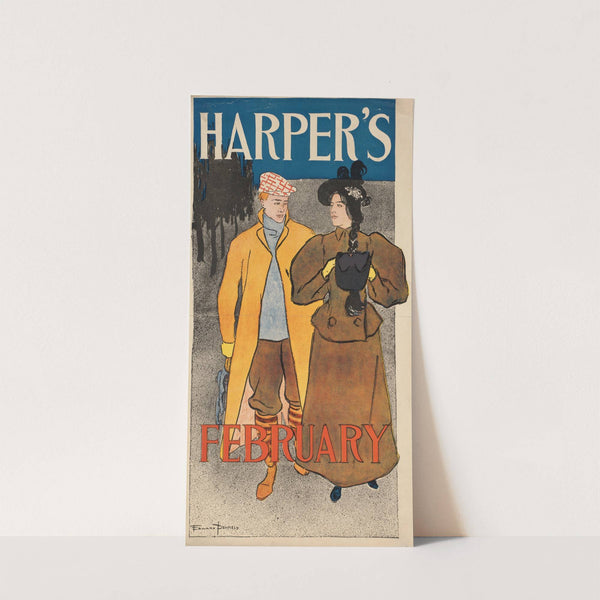 Harper's February by Edward Penfield