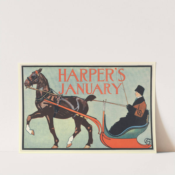 Harper's, January by Edward Penfield