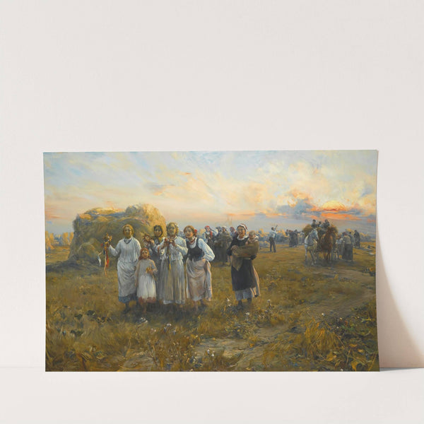 Harvest festival by Alfred Von Wierusz-Kowalski