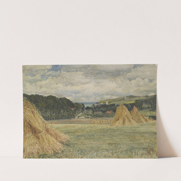Harvest field, Normandy by Walter Crane