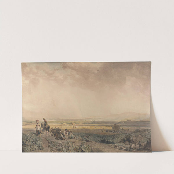 Harvesters in Landscape in Sussex (ca. 1820) by Peter DeWint