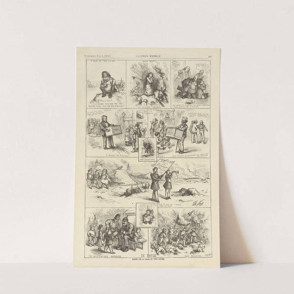 Hash – or, A tale of two cities (1871) by Thomas Nast