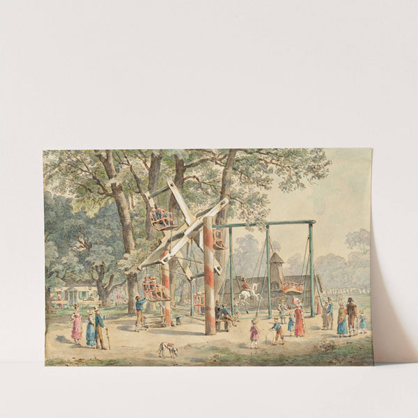 Haspel und Schaukel im Wurstelprater in Wien by Gustav Zafaurek