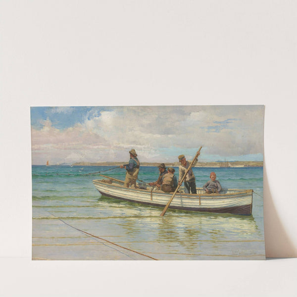 Hauling in the nets by William Henry Bartlett