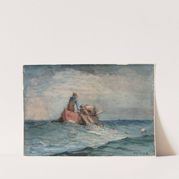 Hauling in the Nets (1887) by Winslow Homer