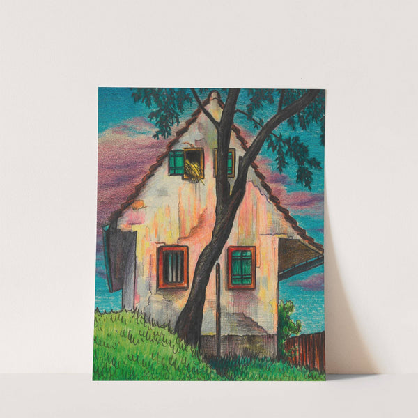 Haus im Abend by Karl Wiener