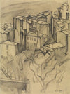 Häuser in Olevano, Hochformat (Olevano II)