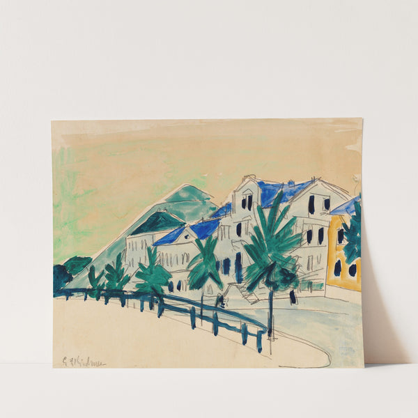 Häuser mit Allee (1910) by Ernst Ludwig Kirchner