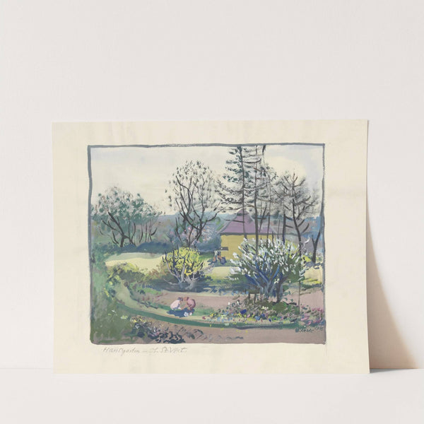 Hausgarten in Ober St. Veit (1930) by Oskar Laske