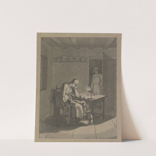 Häusliche Szene (Pestalozzis Lienhard und Gertrud) by Franz Pforr