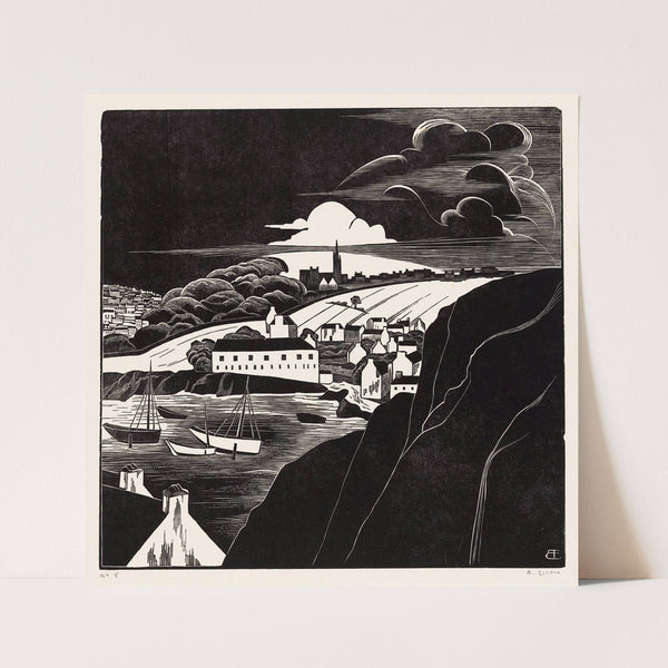 Haven bij eb (1927) by Bernard Essers