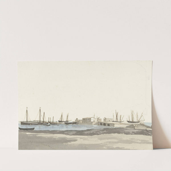 Haven van Barletta met schepen (1778) by Abraham-Louis-Rodolphe Ducros