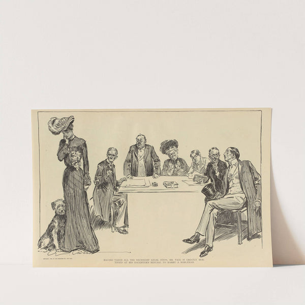 Having taken all the necessary legal steps.. (1900-1905) by Charles Dana Gibson