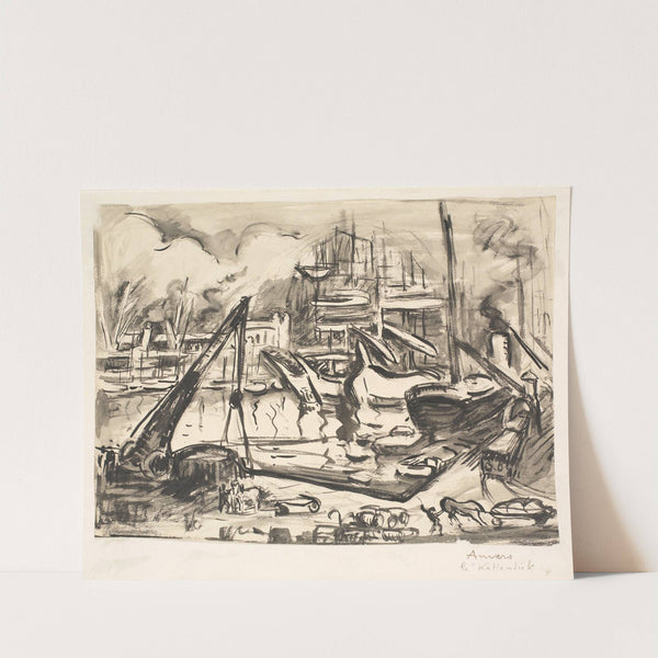 Havnebassinet Kattendick i Antwerpen. (1906) by Emile Othon Friesz