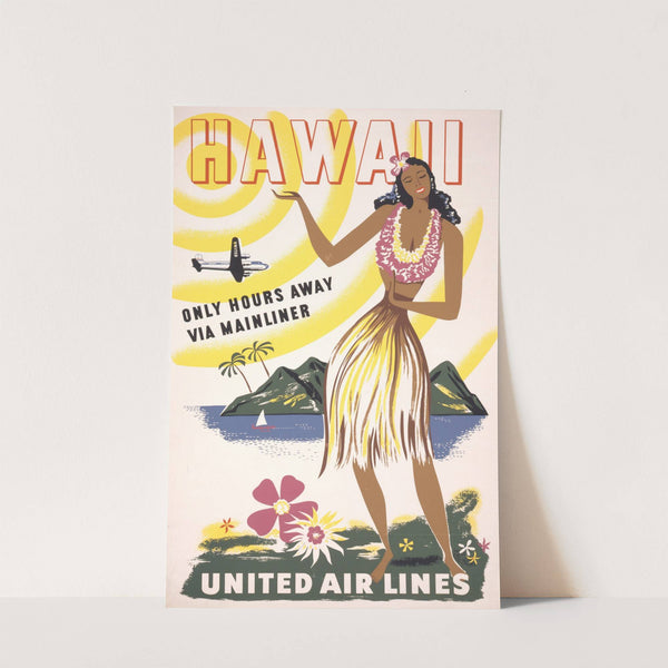 Hawaii - only hours away via Mainliner - United Air Lines by Anonymous