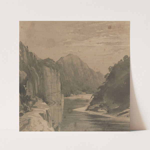 Hawks Crag, Buller River by moonlight (1873) by William Marshall Cooper
