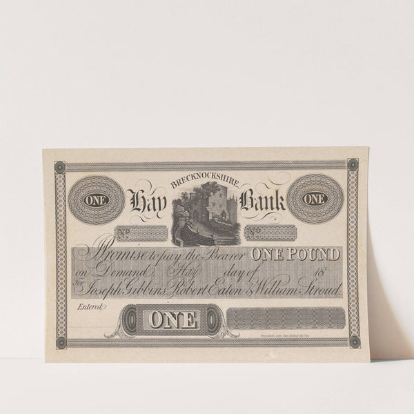 Mold Bank Flintshire one pound note (1820-1829) by Perkins & Heath