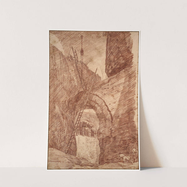 Hay barn in the ruin of the Emperors’ palace in Rome by Hubert Robert