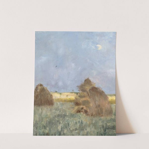 Hay-Cocks by Moonlight by Julia Beck