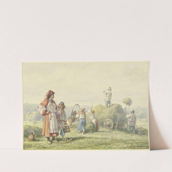Hay harvest in Russia by Wilhelm Amandus Beer