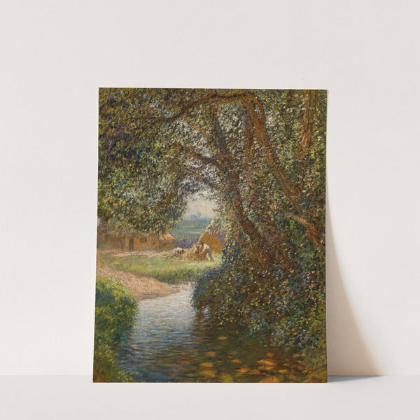 Haymakers by the stream by Sir George Clausen