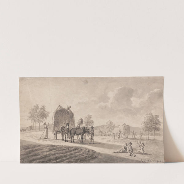 Haymaking by Hendrik Willem Schweickhardt