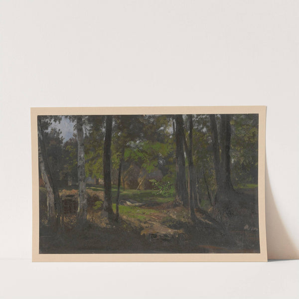 Haystacks among trees in Spreewald (1850-1881) by Adolf Dressler