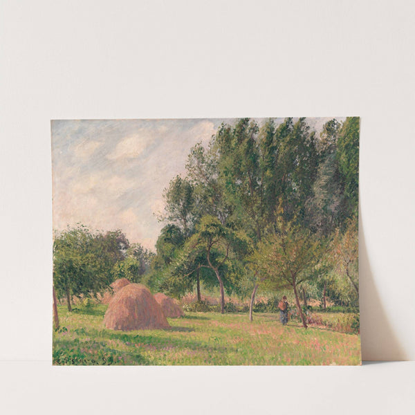 Haystacks, Morning, Éragny (1899) by Camille Pissarro