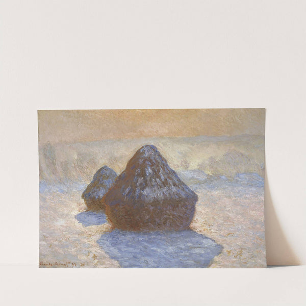Haystacks- Snow Effect (1891) by Claude Monet
