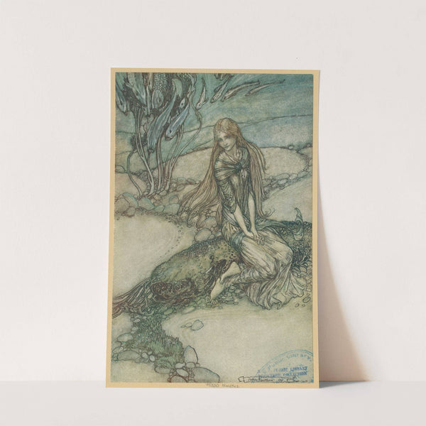 He could see Undine beneath the crystal vault (1911) by Arthur Rackham