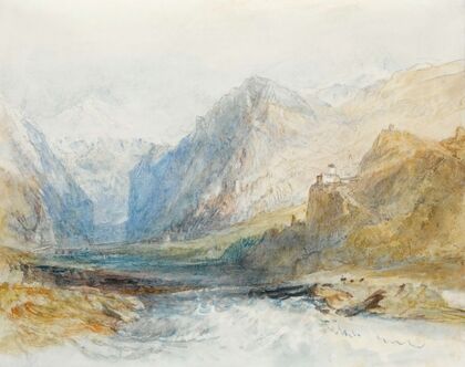 The Domleschg Valley, Looking North To The Gorge At Rothenbrünnen — size preview
