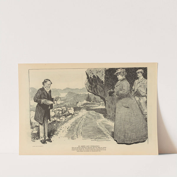 He meets Lady Fitzmaurice (1893-1900) by Charles Dana Gibson