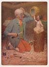 He saw his yellow wig in the puppet’s hand